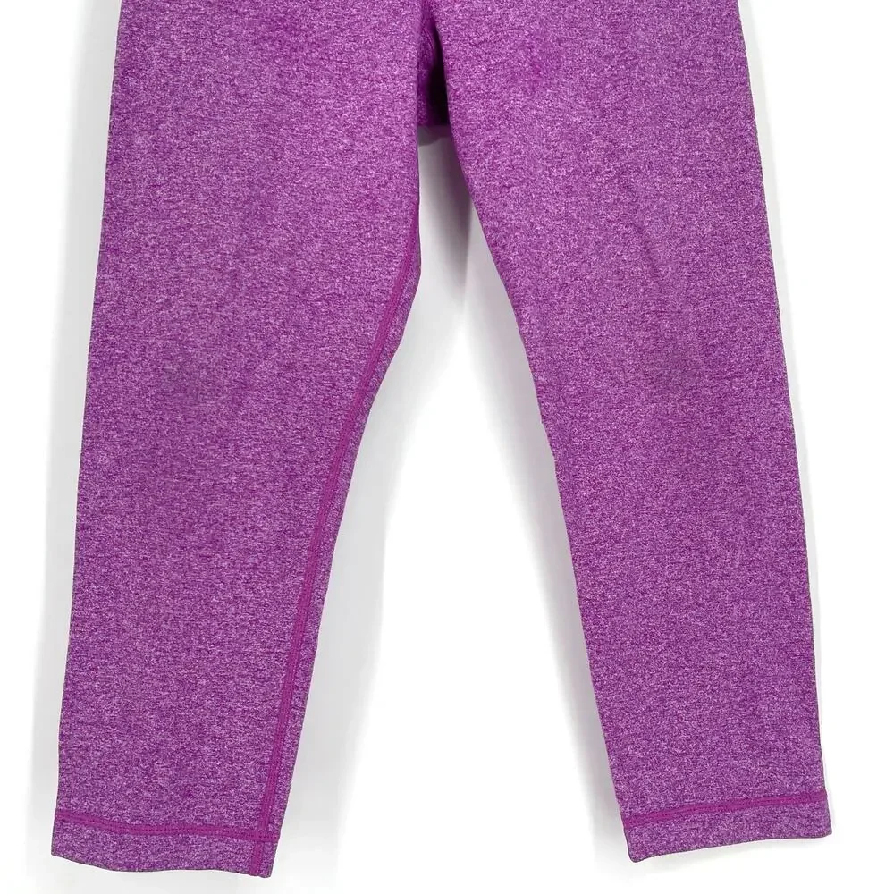 Lululemon Wunder Under Crop Leggings Heathered Pink Size 6‎